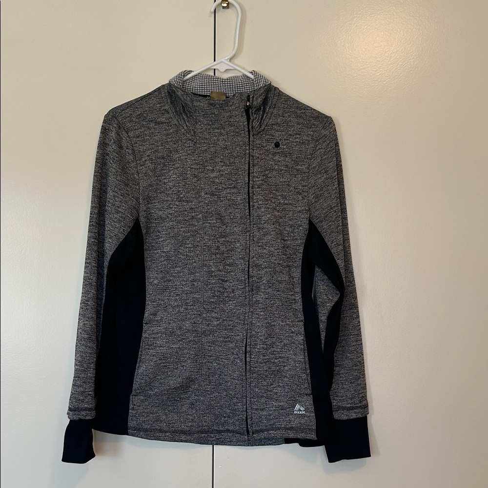 RBX Gray and Black Zip-Up sports Jacket